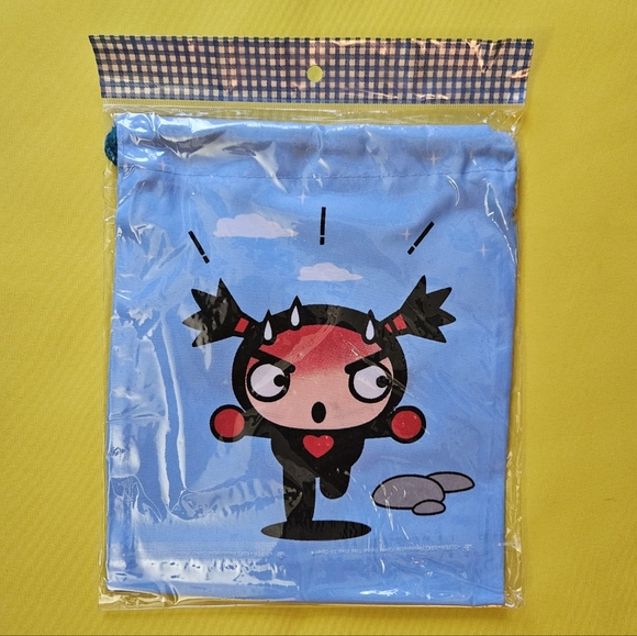 Pucca A Funny Love History Story Japan Japanese Kawaii Bag Storage Blue - Picture 2 of 2